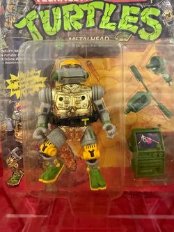 Vintage TMNT Chromedome Unpunched MOC W/Protector