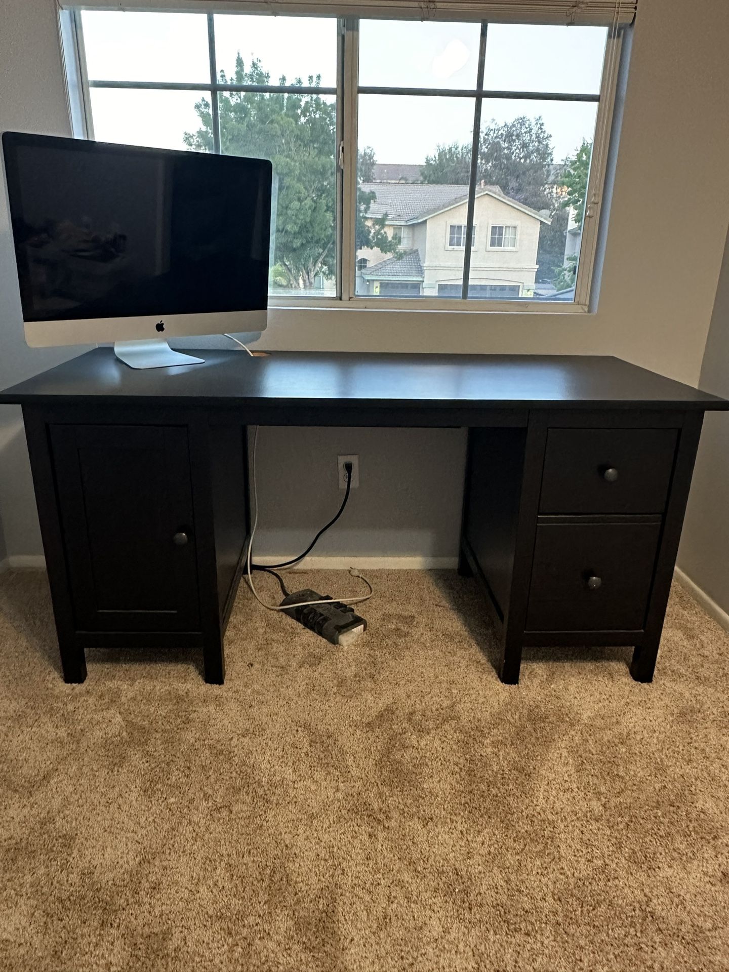 Black Hemnes IKEA Office Desk