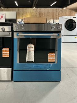 KitchenAid 6.4 cu. ft. Downdraft Dual Fuel Gas Range w/Self-Cleaning Convection Oven