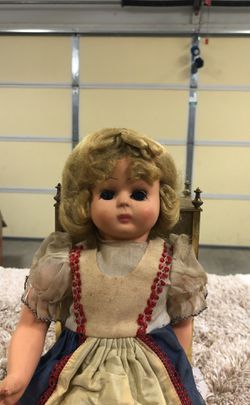 Antique Made in Italy 35 porcelain doll