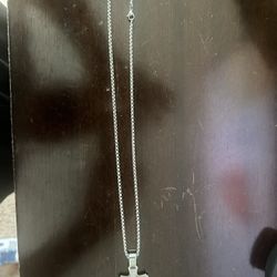 Silver  Chain With Cross 