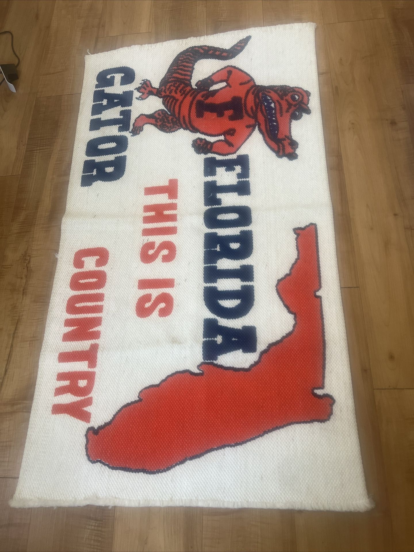 University of Florida Gators Woven Rug "THIS IS GATOR COUNTRY" VINTAGE Doormat