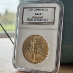 1908 $20 NGC Graded GOLD Coin