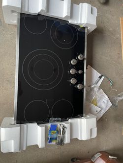GE Profile 36 in. Radiant Electric Cooktop in Stainless Steel with 5 Elements with Rapid Boil