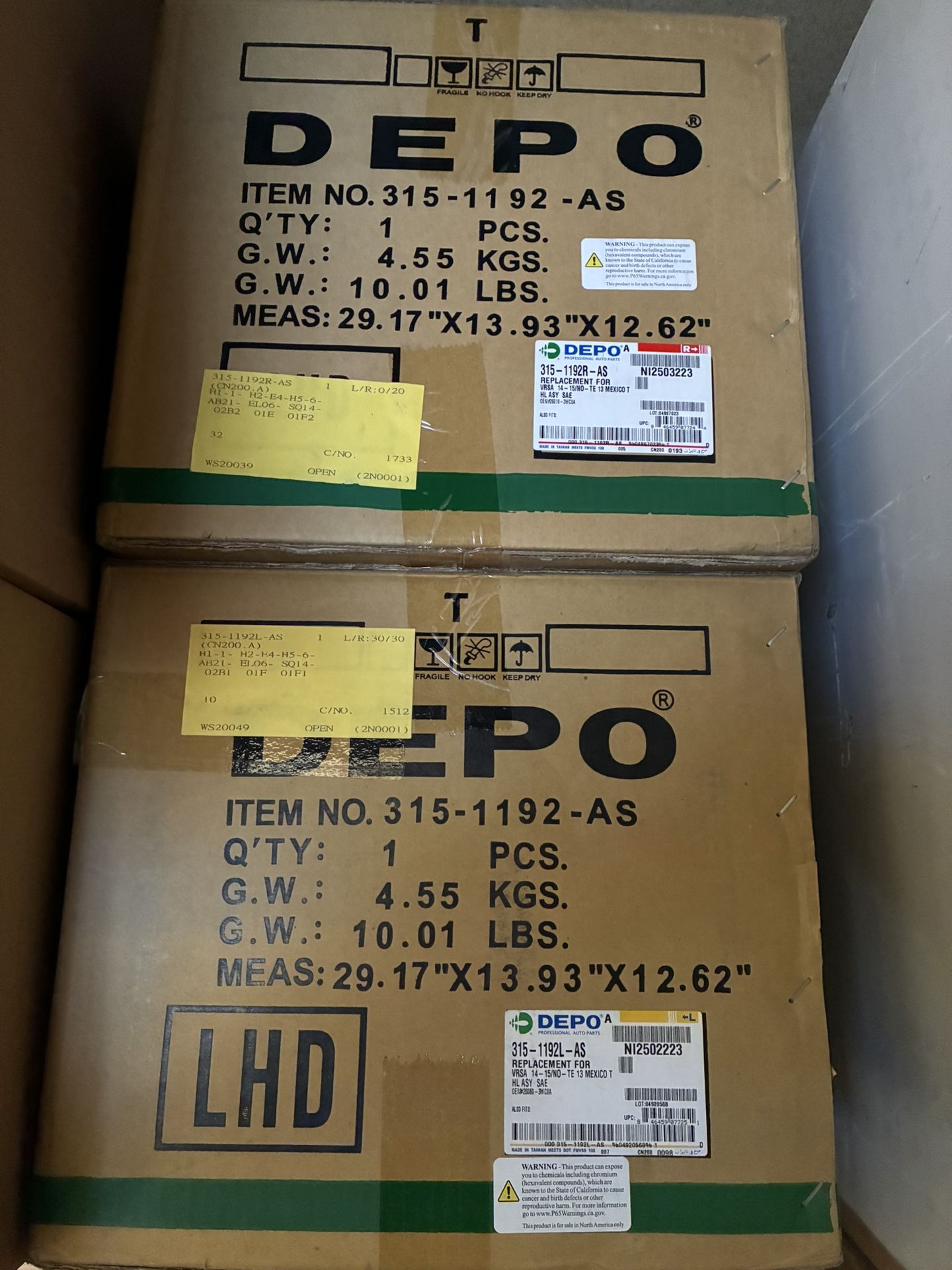 Nissan (Versa Note 2014-16) Factory Style Headlights Headlamps Assembly (Pair Set)