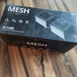 New - 2 Pack Whole Home 3000sq Ft Coverage 1200Mbps Dual Band Mesh WiFi System - 3 Available