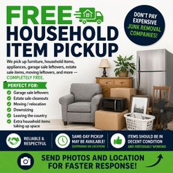 🏠 FREE HOUSEHOLD ITEM PICKUP 🛋️