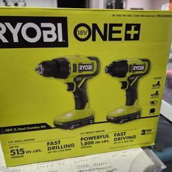 Ryobi One+ Drill Driver Impact Driver Combo Tool Kit