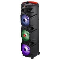 🔥 [Wireless Party Karaoke Speaker] 4000W Portable Speaker - HD Loud Sound Wireless Speaker with Wired Mic, Three 8-inch Subwoofers, and Party Karaoke