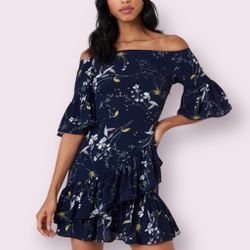 Lucca Couture Emilia Ruffle Dress, Size XS, MSRP $99