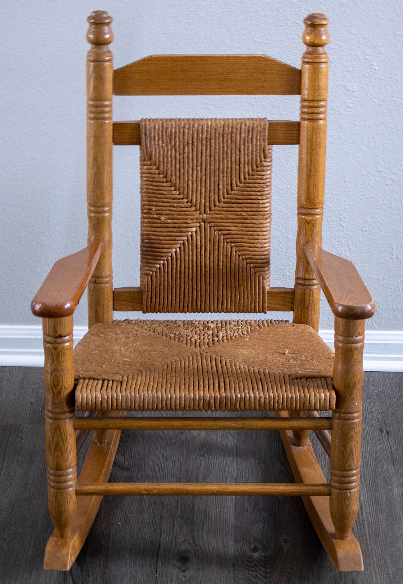 Kids Solid Wood Vintage Rocking Chair