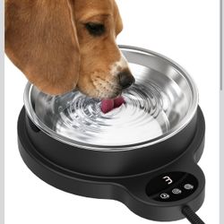 Heated Water Bowl for Dog & Cat, 3 Temperature Settings & 12H Timer (Open Box)