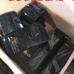 #35 Fit 92-1996 Ford Bronco F150 F250 F350 Black Smoked Halogen Headlight Head Light Set Pair 6 Piece