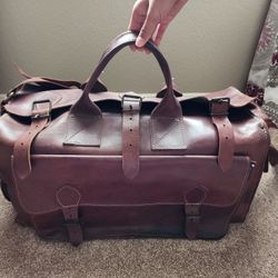 European large handmade leather bag