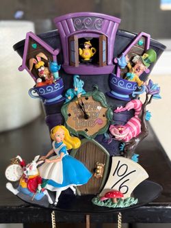 Alice in Wonderland Mad Hatter Cuckoo Clock