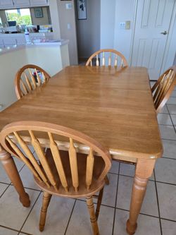 Wood dining set