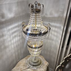 Huge Vintage Crystal Lamp