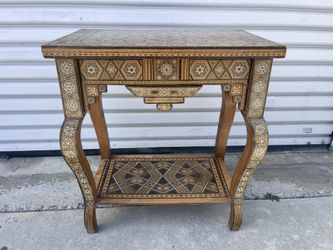 Middle East or Moroccan Inlaid Console Table