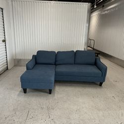 Comfy Blue Sectional Couch