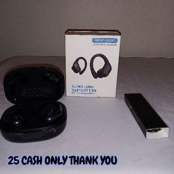 Wireless Earbuds Bluetooth Headphones 80hrs Playback Ear Buds Power Display NOISE CANCELLING And Mic