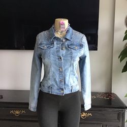 Bebe Studded Jean Jacket