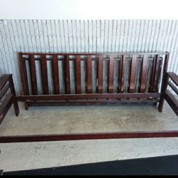 Wood futon frame