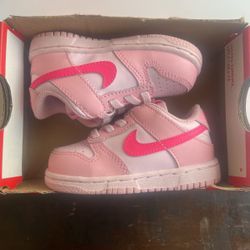 Nike Dunk Low Triple Pink Size 5c