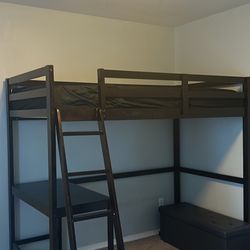 Twin Loft Bed Frame With Desk
