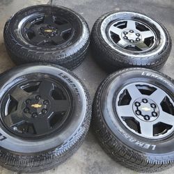 Chevy 17's STOCK Rims And Tires  Rim's chevy Silverado/Tahoe/Suburban/GMC/YUCON /265/70/17  Tires  6 lugs