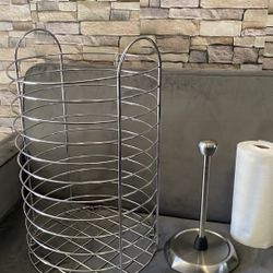 Laundry Basket  And paper Towels   Holder . 