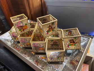 Set of 10 Thanksgiving themed tea light / votive holders