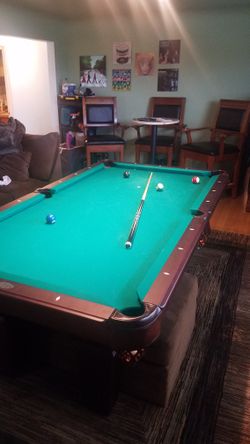 7' Golden West Billiards "Kamon" 3-Piece Slate W/ Table Topper