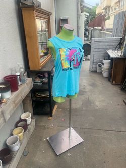 Female mannequin with metal stainless steel stand