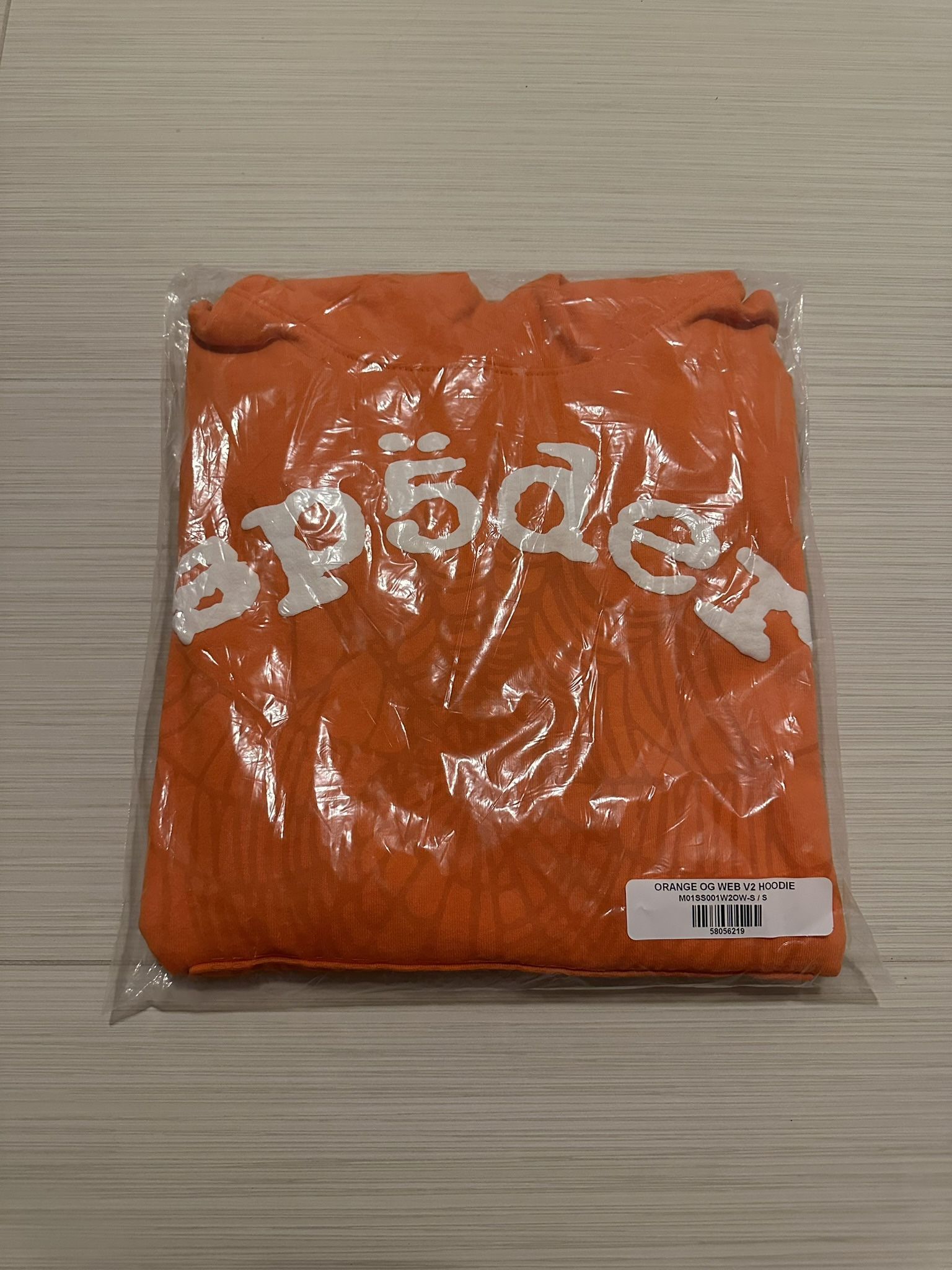 Sp5der Orange Legacy Hoodie Size S & M