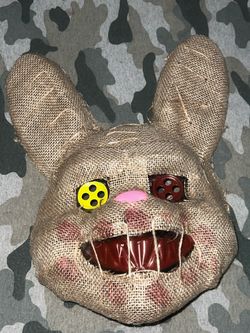 Spooky Burlap Bunny Halloween Mask