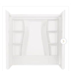 Classic 500 60 in. W x 61.25 in. H x 30 in. D 3-Piece Direct-to-Stud Alcove Bathtub/Shower Surrounds in High Gloss White