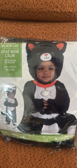 Cuddly Black Cat Infant Halloween Costume 6-12 Months