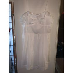 Womens White Bebe Dress - Flowy