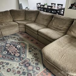 Sectional Couch w/ Recliners + Chaise