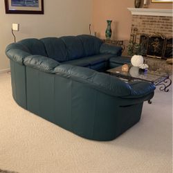 Italian leather sectional 