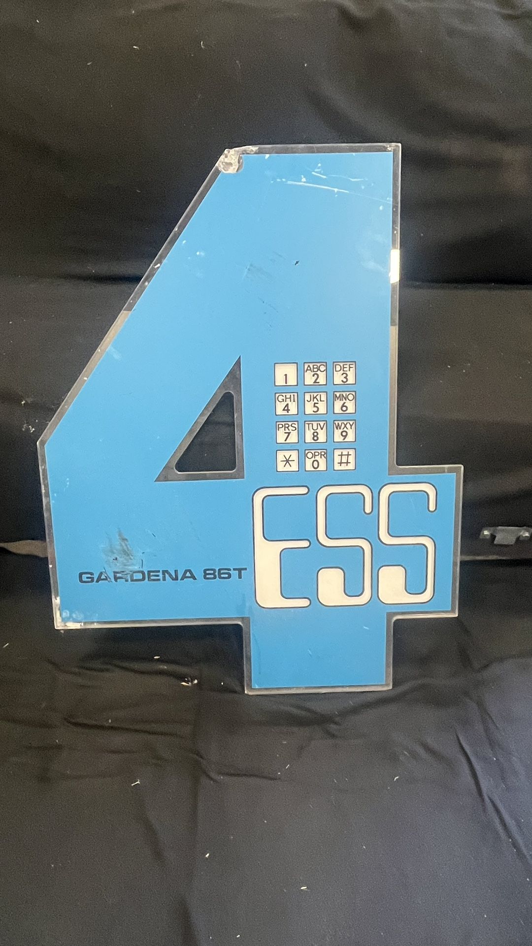 36 Inch Tall Vintage Telecom Sign $25