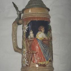 VINTAGE GERZ CERAMIC BEER STEIN