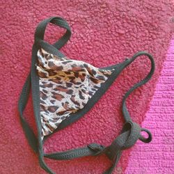 A Sexy Pair Of Black, Tan, & White G-string Panties 