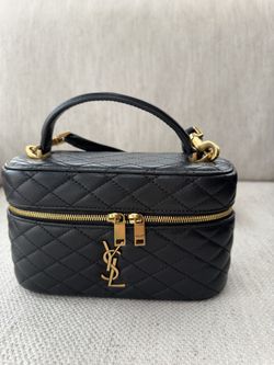 YSL Black Leather Clutch