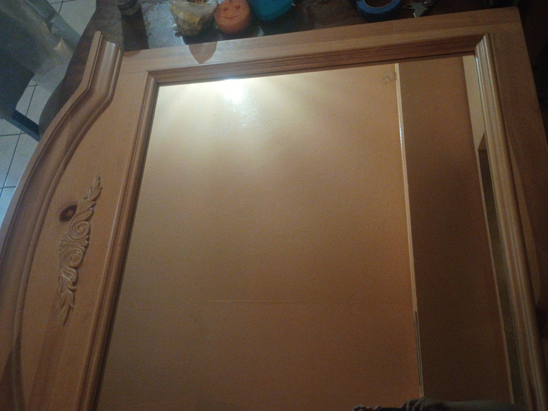 Wooden mirror