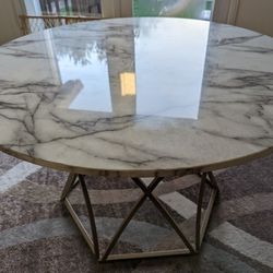 Faux Marble Dining Table 