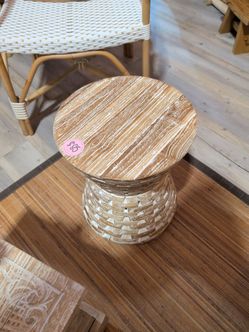 Hand carved side table