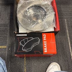 Front Disc Brake Rotors and Ceramic Brake Pads