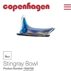 Copenhagen - Stingray Glass Blown Bowl