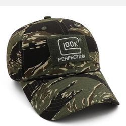 GLOCK PERFECTION TIGER CAMO CAP.  NEW WITH TAGS IN SEALED BAG.